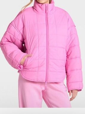 JoyLab Pink Quilted Puffer Jacket - Women